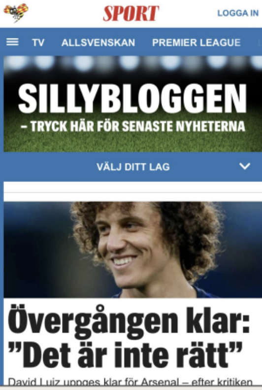 screenshot of silly season component